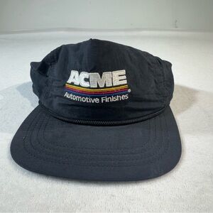 Vintage Acme Automotive Finishes Hat 80s 90s Navy